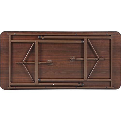 Lorell Folding Table, 48 By 24 By 29-Inch, Mahogany