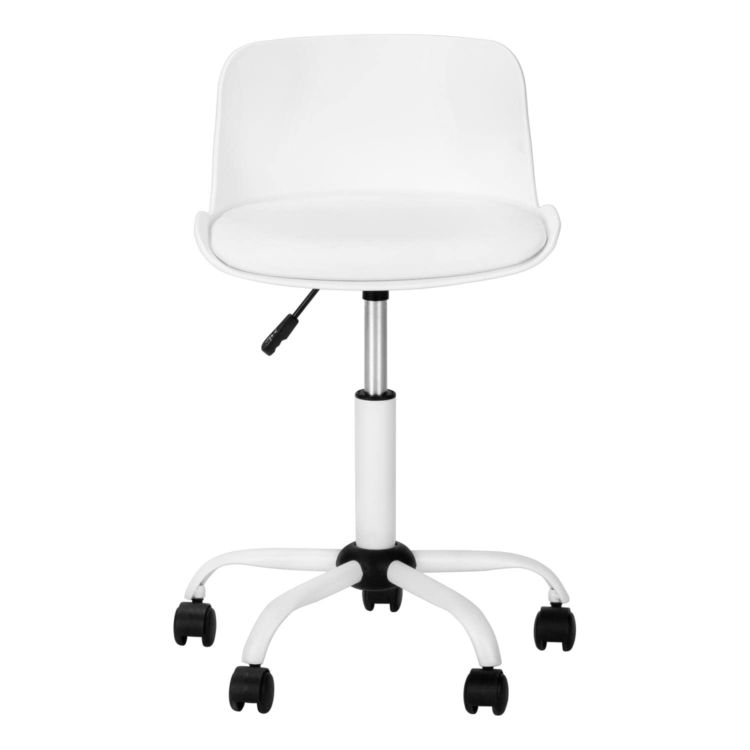 Monarch Specialties I 7463 Office Chair, Adjustable Height, Swivel, Ergonomic, Computer Desk, Work, Juvenile, Metal, Pu Leather Look, White, Contemporary
