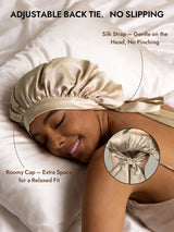 [Beige] SilkSilky  Sleep Cap 004