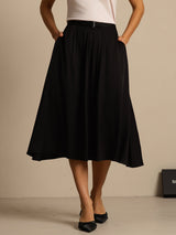 [Black] SilkSilky  Skirt 001