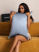 [Grayish Blue] SilkSilky  Pillowcase 004