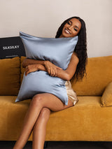 [Grayish Blue] SilkSilky  Pillowcase 006