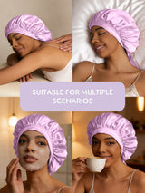 [Lavender] SilkSilky  Sleep Cap 006