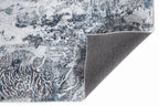 HomeRoots Grey/Blue Polyester 2’ x 7’ Gray Blue Abstract Galaxy Runner Rug