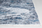 HomeRoots Grey/Blue Polyester 8’ x 10’ Gray Blue Abstract Galaxy Area Rug