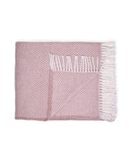 HomeRoots Cotton/Acrylic Soft Dusty Rose Links Pattern Throw Blanket