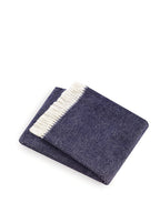 HomeRoots Cotton/Acrylic Soft Navy Blue Links Pattern Throw Blanket