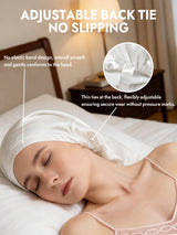 [White] SilkSilky  Sleep Cap 005