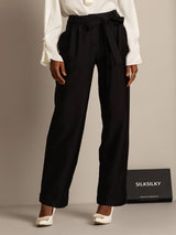 [Black] SilkSilky  Women's Pants 001