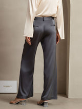 [Dark Gray] SilkSilky  19Momme Silk Womens Pants 002,