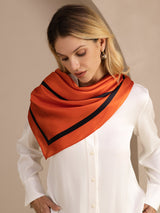 [Orange Square] SilkSilky  Scarf 002