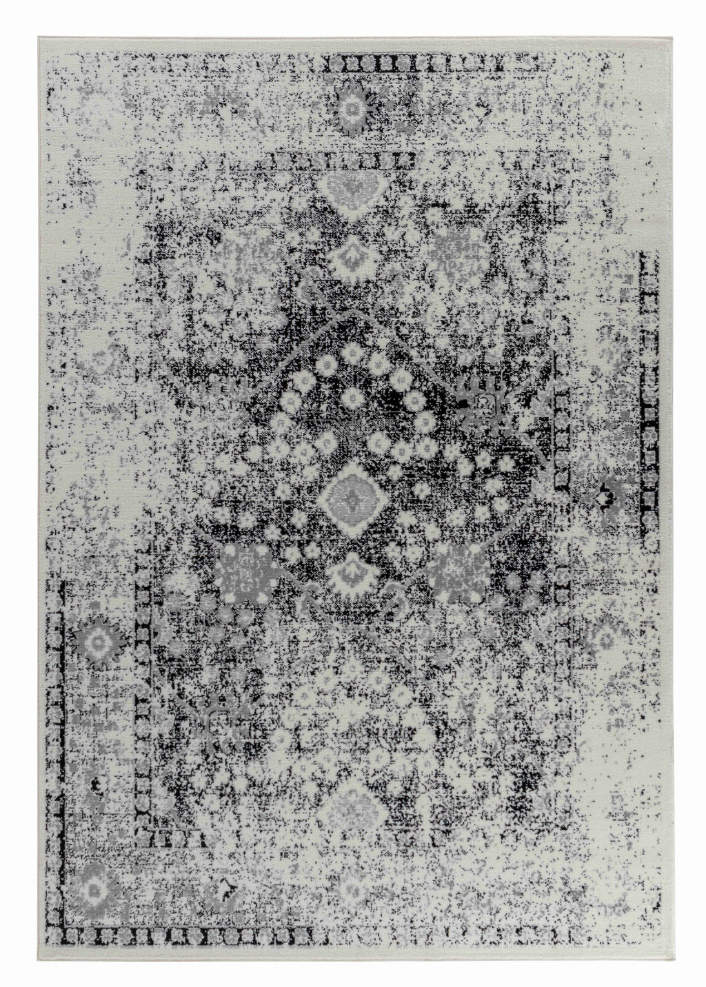 HomeRoots 506632 7 x 10 ft. Black Oriental Rectangle Area Rug