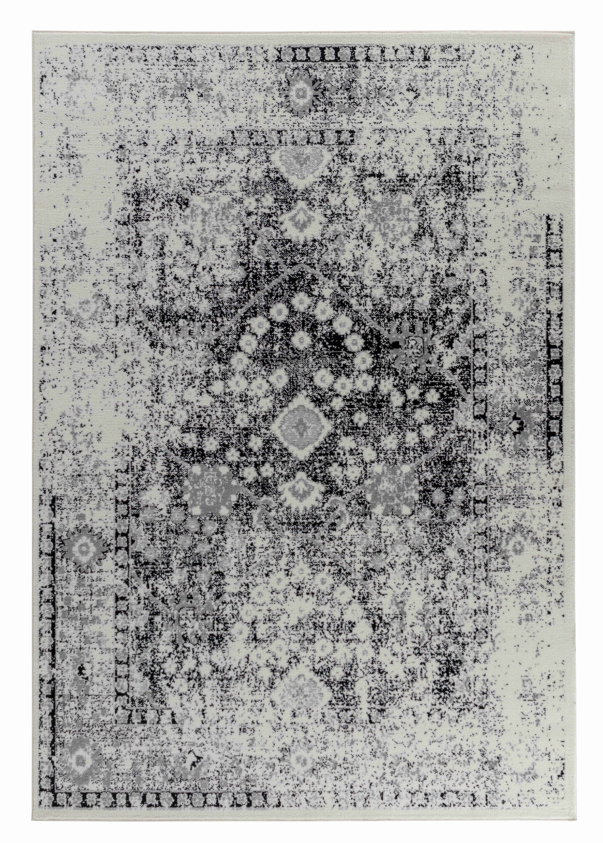 HomeRoots 506632 7 x 10 ft. Black Oriental Rectangle Area Rug