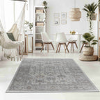 HomeRoots 506644 7 x 10 ft. Gray Oriental Rectangle Area Rug