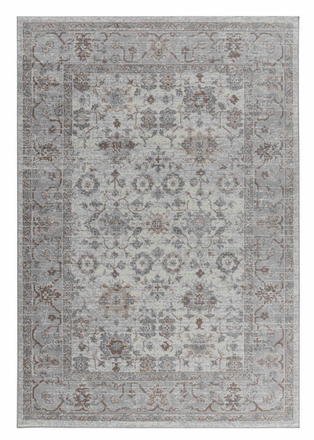 HomeRoots 506644 7 x 10 ft. Gray Oriental Rectangle Area Rug