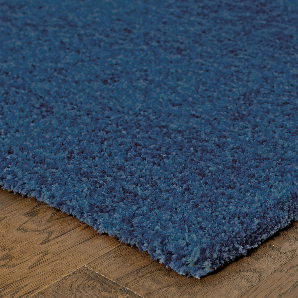 HomeRoots 509005 6 x 9 ft. Deep Blue Shag Hand Tufted Handmade Stain Resistant Rectangle Area Rug