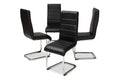 Baxton Studio Marlys Modern and Contemporary Black Faux Leather Upholstered Dining Chair