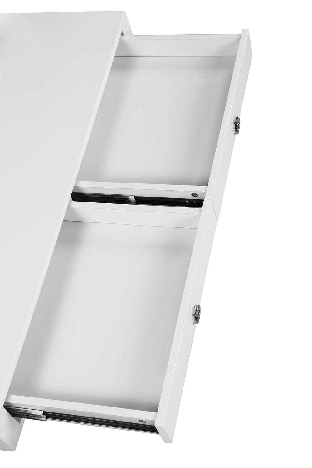 Coaster Home Furnishings Gemma 2-Drawer Writing Desk Glossy White and Chrome