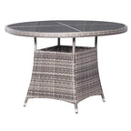 vidaXL Patio Dining Set 5 Piece Garden Outdoor Yard Terrace Balcony Backyard Table and Chair Seat Seating Furniture Poly Rattan Anthracite and Gray