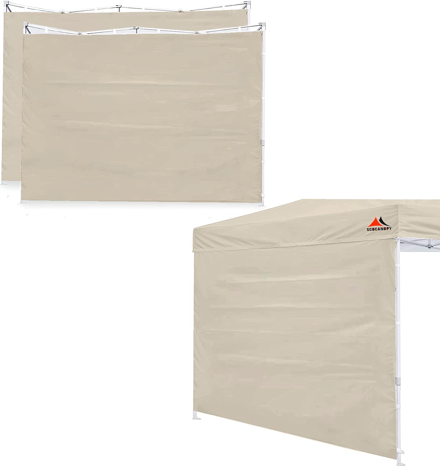 Scocanopy Sidewall For 10X10 Canopy Frame, 3 Pack Sunwall Only,(Beige)