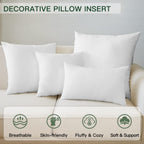 Otostar Pack Of 2 Throw Pillow Inserts, 12 X 20 Cushion Inner Soft Fluffy Plump Stuffer Cushion Pads White Decorative Pillow Inserts