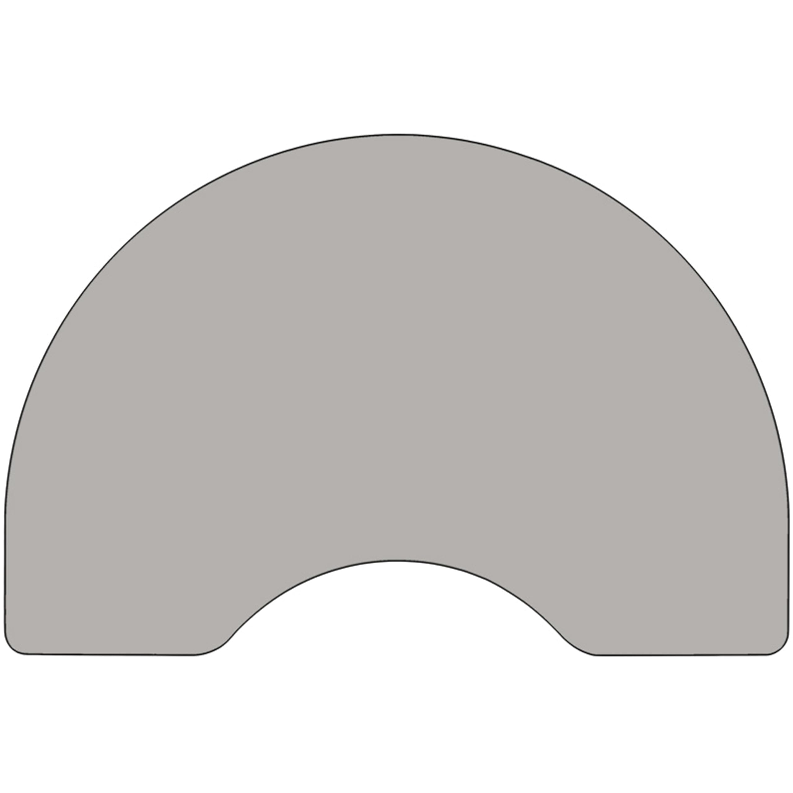 Flash Furniture Kidney Shaped Activity Table With Thick High Pressure Laminate Top And Height Adjustable Pre School Legs, 96"D X 48"W X 25.25"H, Gray