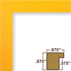 Craig Frames Confetti, Modern Yellow Picture Frame, 20 X 24 Inch