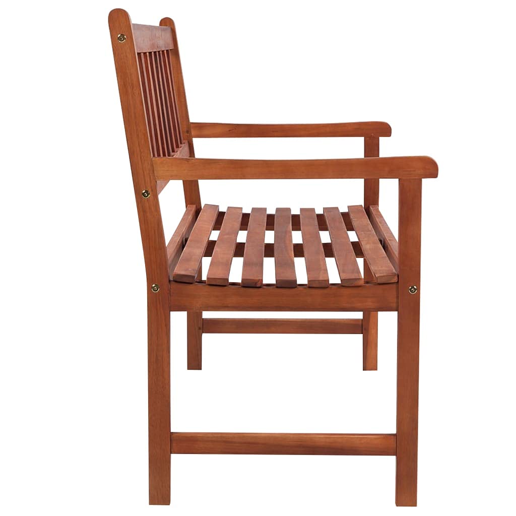 vidaXL Classic Patio Bench with Cushion: Solid Acacia Wood Construction, Easy Assembly, Suitable for Outdoor Use, Comfortable Seating with Backrest and Armrests, Includes Secure Cushion - Anthracite