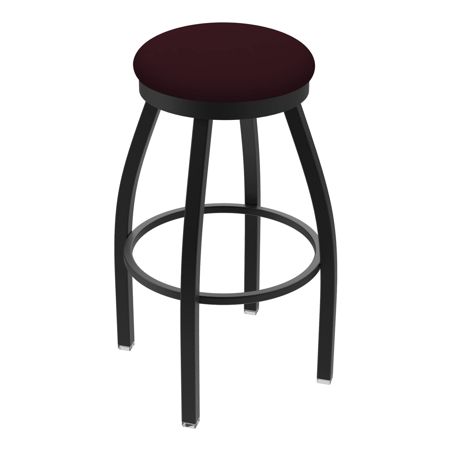 802 Misha 25 Swivel Counter Stool with Black Wrinkle Finish and Canter Bordeaux Seat