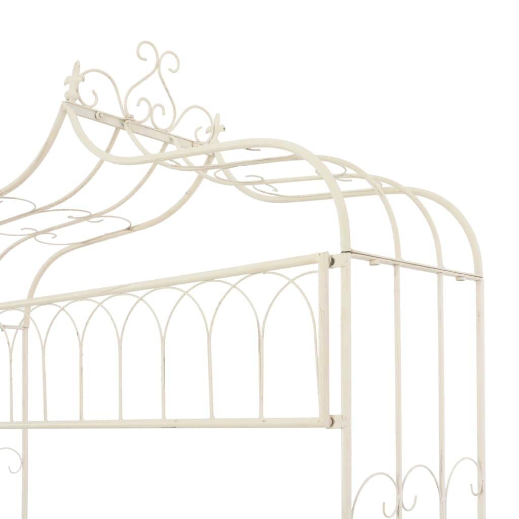 vidaXL Garden Bench 48" Iron Antique White