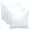 Obruosci Luxury Pillow Inserts, Pack Of 4, 20 X 20 Inches Hypoallergenic Ultra Soft White Polyester Microfiber Durable Couch Cus