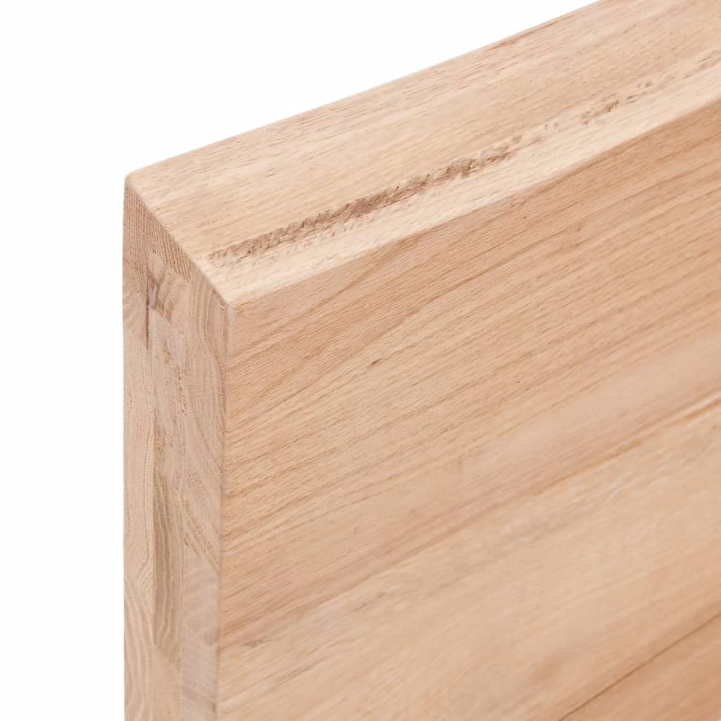 vidaXL Table Top - Light Brown, 31.5"x19.7"x(0.8"-2.4"), Solid Oak Wood, Treated & Varnished, Handmade Live Edge, for Home or Commercial Application