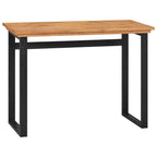 vidaXL Solid Teak Wood Desk 39.4" Computer Writing Study Office Table Home