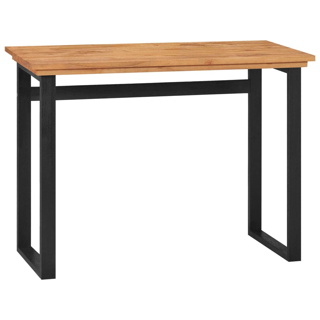vidaXL Solid Teak Wood Desk 39.4" Computer Writing Study Office Table Home