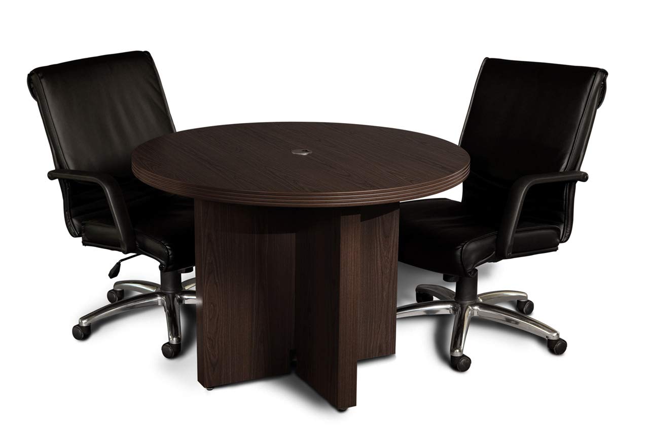 Safco Mayline Aberdeen Table, Mocha Laminate, 42"