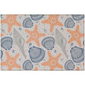 Seabreeze Sz4 Beige Coastal Rug Rectangle 5' X 7 ' 6"