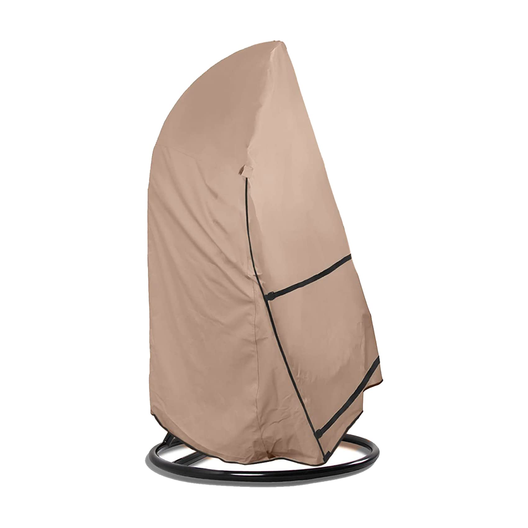 Ultcover Patio Hanging Egg Chair Cover - Waterproof Outdoor Single Seat Swing Egg Chair With Stand Cover 45W X 33D X 68H Inches