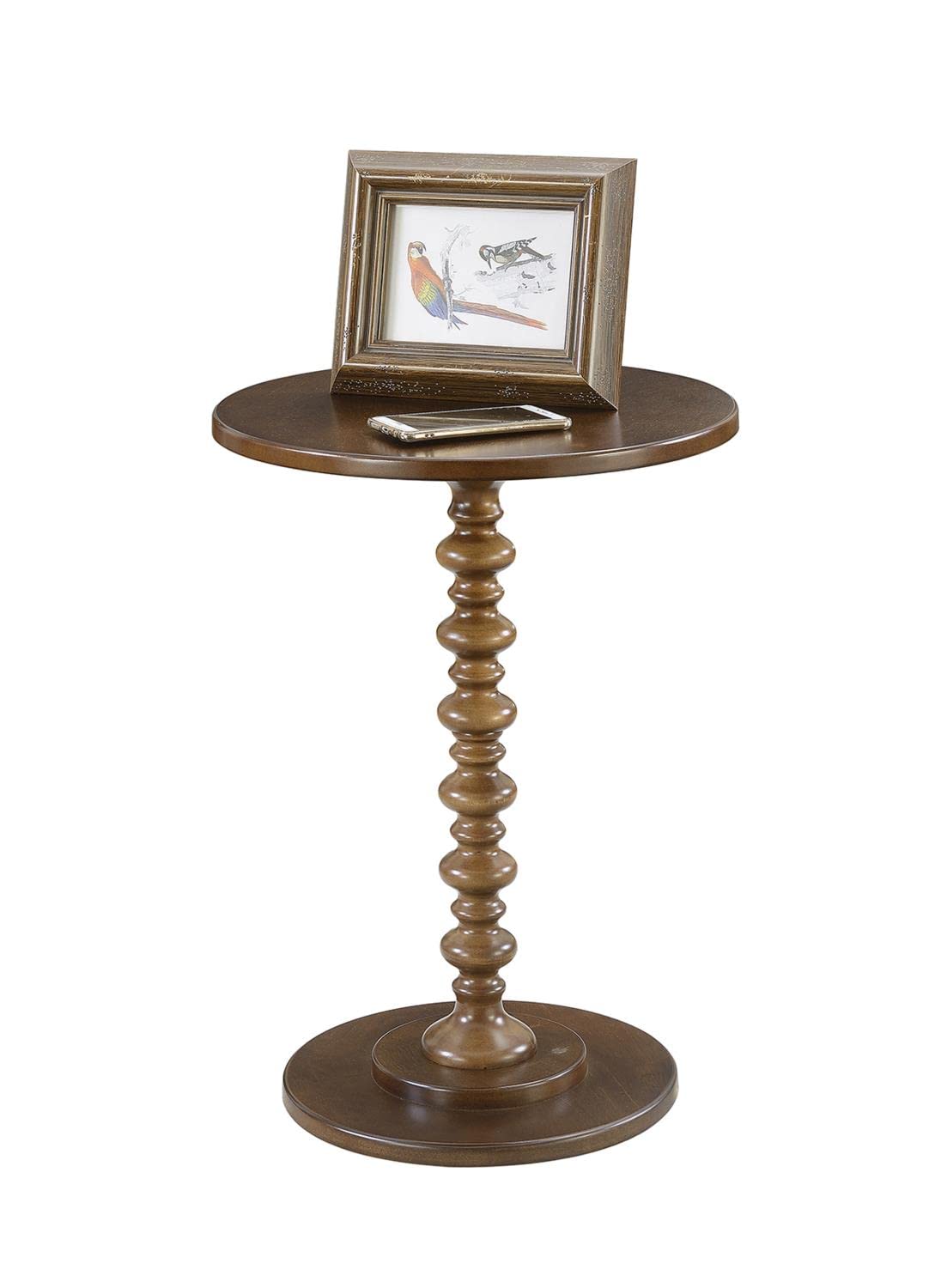 Convenience Concepts 131355ES Palm Beach Spindle Table, 17.75"L x 17.75"W x 24"H, Espresso
