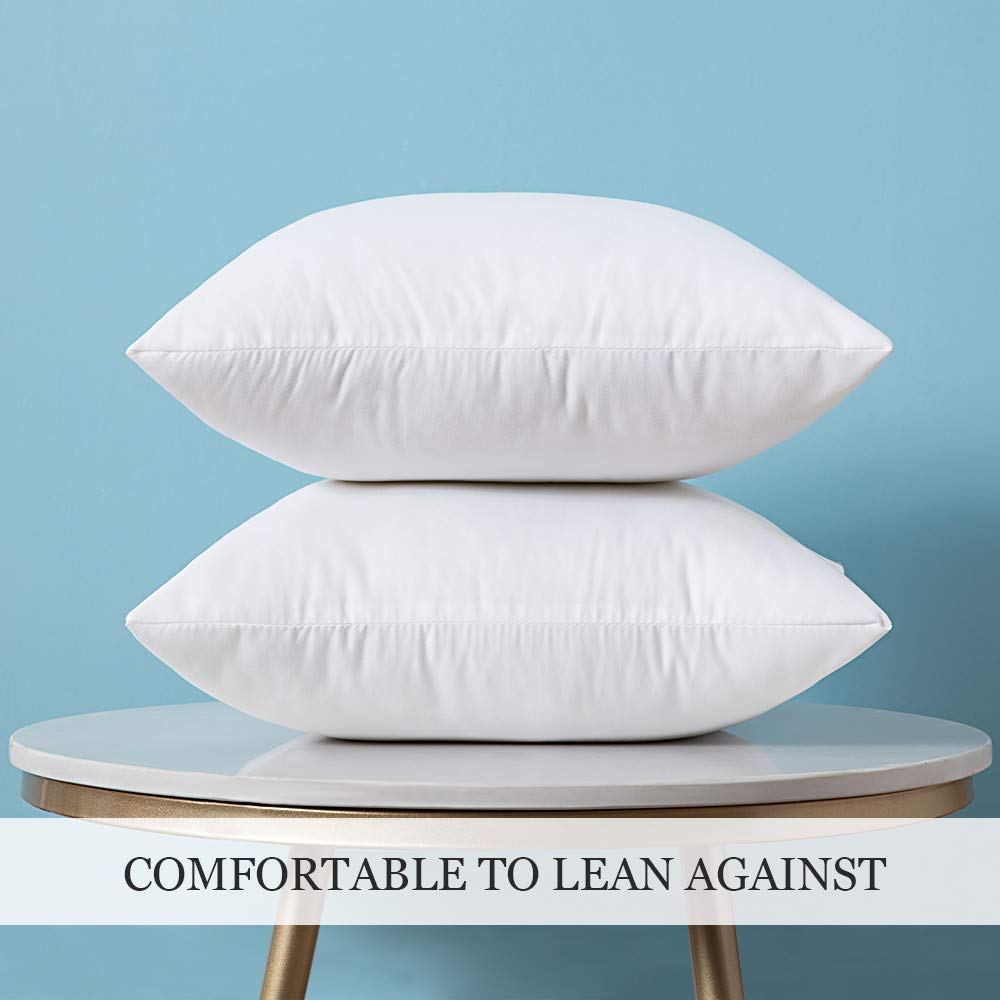 Miulee 20 X 20 Pillow Inserts (Set Of 2) - Throw Pillows Insert Premium Pillow Stuffer Square Form For Decorative Cushion Bed Couch Sofa