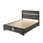 Acme Naima King Bed with Storage in Gray