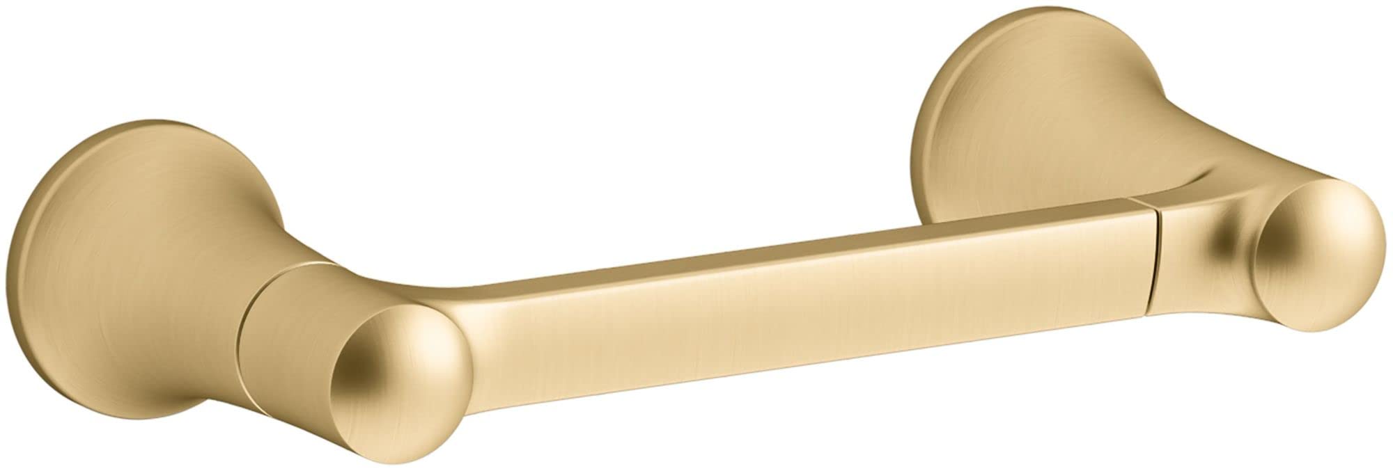 Kohler K-21954 Tempered Wall Mounted Pivoting Toilet Paper Holder - Vibrant Brushed Moderne Brass