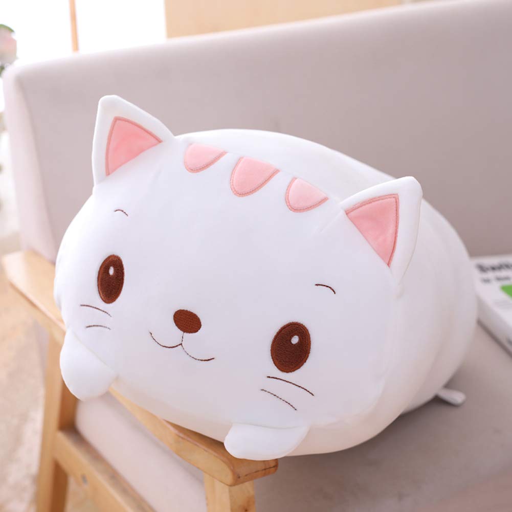 Jensquaify Cat Plush Hugging Pillow, Soft Kitten Cat Stuffed Animal Toy Body Pillow 23.6'