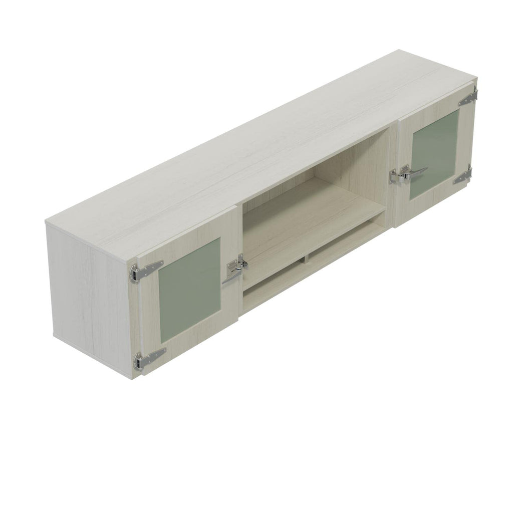 72" Mirella Glass Door Wall Mount Hutch