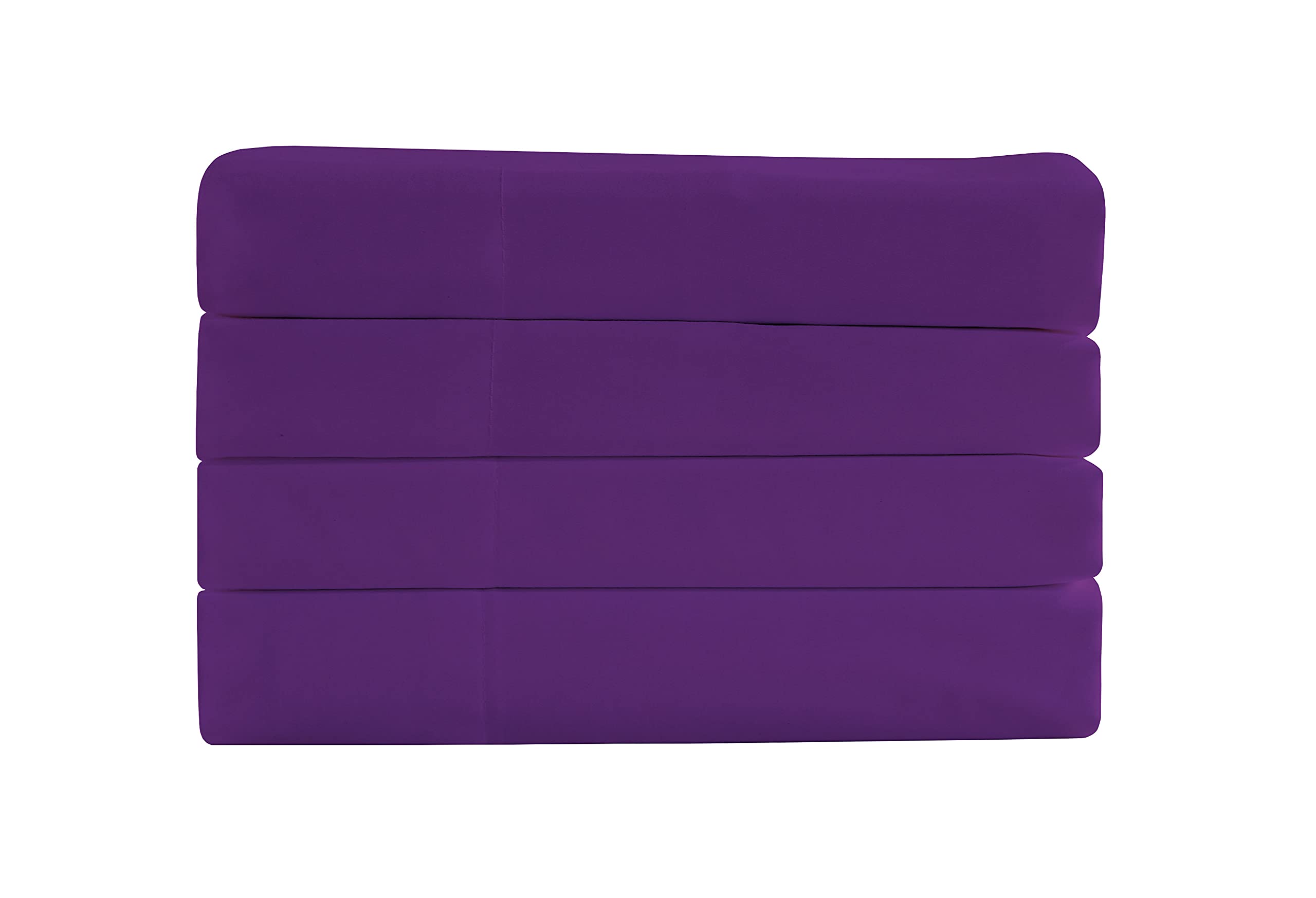 Super Soft 1800 Series Cotton Touch Microfiber 4 Piece Sheet Set (Purple, Full Size)