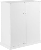 Crosley Furniture Cecily Stackable Pantry Storage Cabinet With Shelves, Kitchen, Dining, Or Laundry Room, White/Matte Black