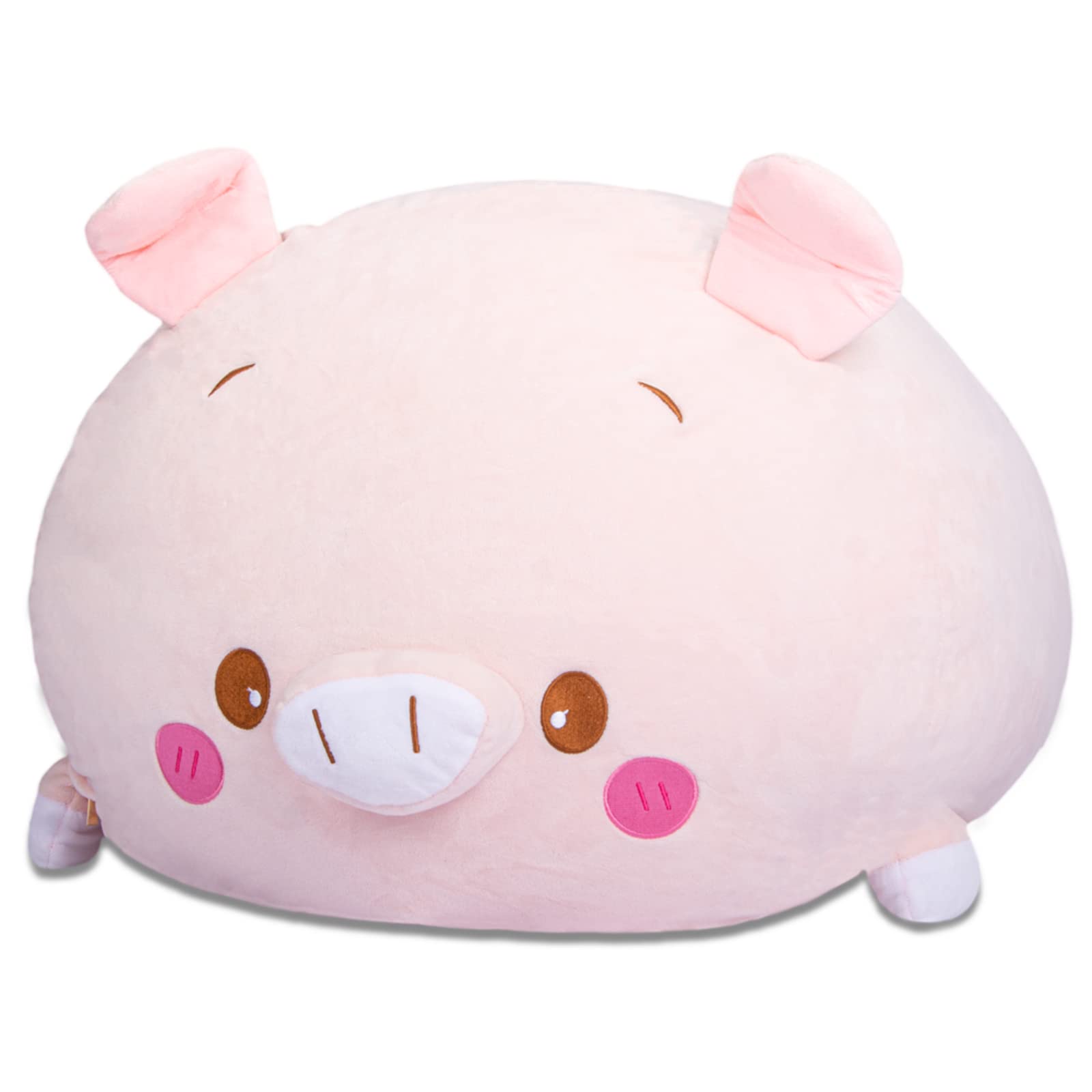 Cuebear Stuffed Animal Storage Bean Bag Chair Cover For Kids Pink Pig Plush Bean Bag Chair For Girls Large Size Toy Organizer Cover Only Without Filling