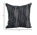 Blazing Needles Square Polyester Jacquard Throw Pillows, 17", Clove Onyx 2 Count