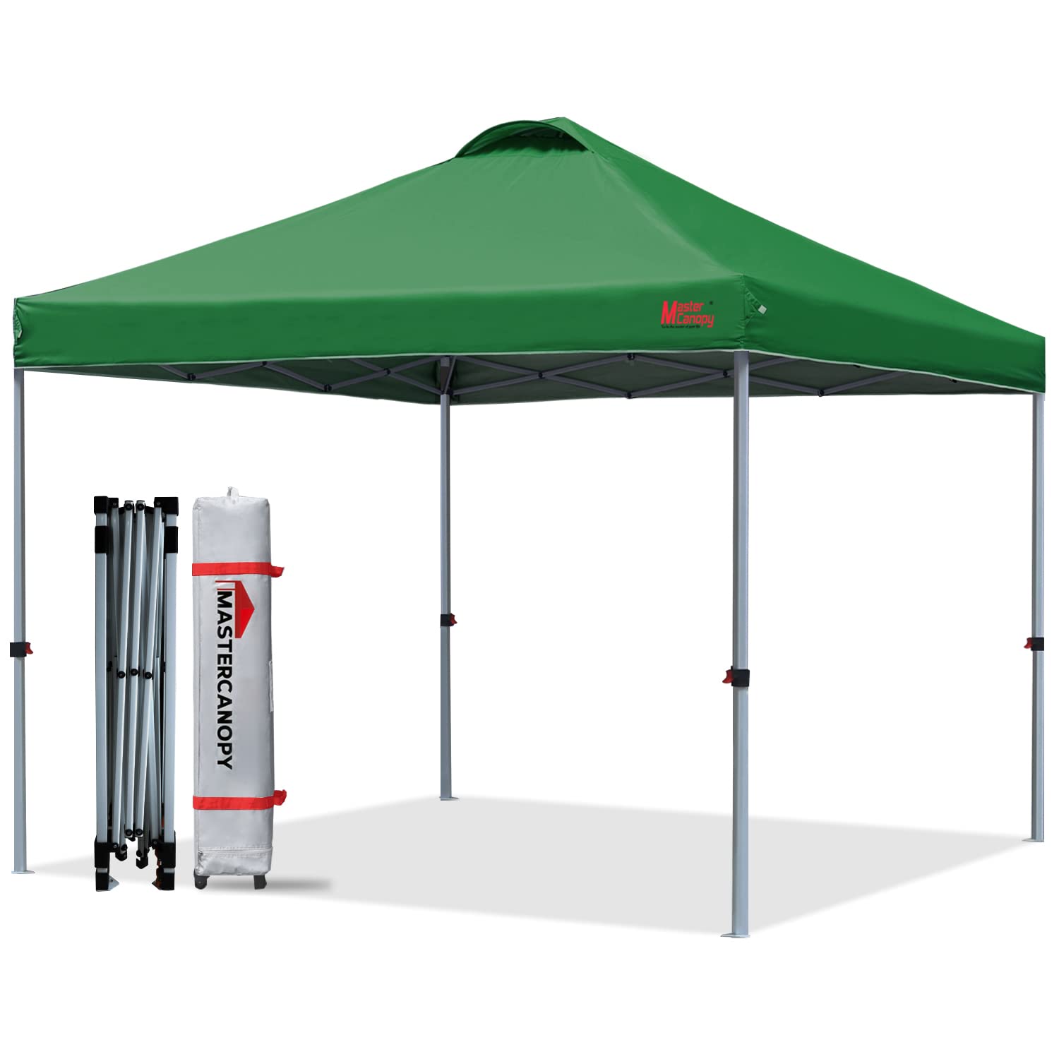Mastercanopy Durable Ez Pop-Up Canopy Tent With Roller Bag (10X10, Forest Green)