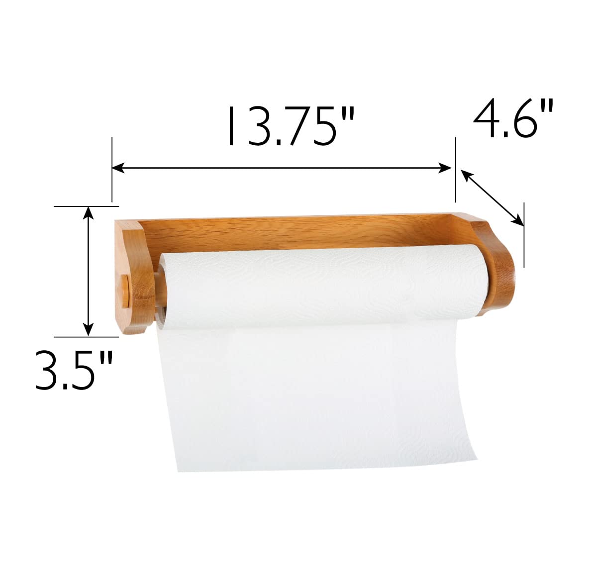 Design House Dalton Rustic Paper Towel Holder - Honey Oak, Model 561233, Perfect for Kitchen & Laundry Room