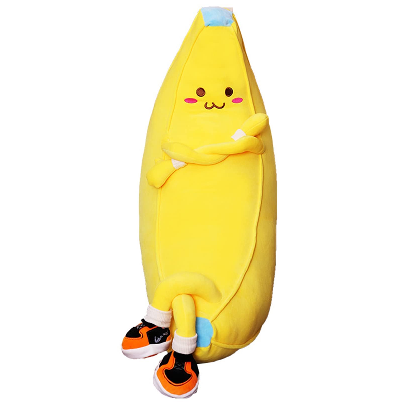 Lvhua Banana Stuffed Animal Cute Fruit Plushie Hugging Pillow Long Plush Toys Sleeping Doll Gift For Birthday, Valentine, Christ